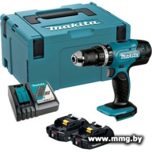 Makita DHP453RAJ (с 2-мя АКБ 2 Ач, кейс)