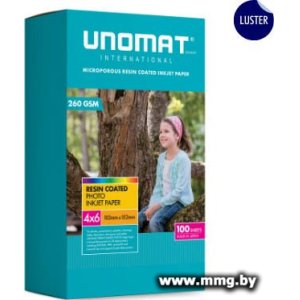 Фотобумага UNOMAT Inkjet Photo Paper 4x6 Lustre 4х6" 260 гр/м2 100 л UNM-PP-4X6-LR