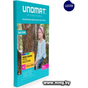 Фотобумага UNOMAT Inkjet Photo Paper A3 Lustre A3 260 гр/м2 20 л UNM-PP-A3-LR