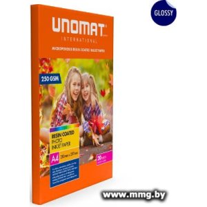 Фотобумага UNOMAT Inkjet Photo Paper A4 Glossy 250 A4 250 гр/м2 20 л UNM-PP-A4-GL_250gr