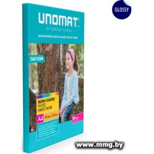 Фотобумага UNOMAT Inkjet Photo Paper A4 Glossy 260 A4 260 гр/м2 20 л UNM-PP-A4-GL_260gr
