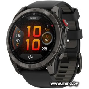 Garmin Fenix 8 Pro 51 мм (серый, черный силиконовый ремешок) 010-03199-11