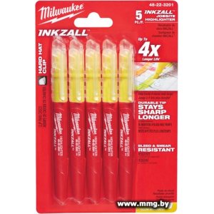 Маркер Milwaukee Inkzall 48223201 (5 шт, желтый)