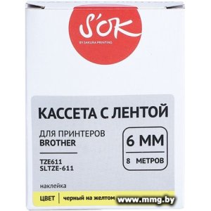 Кассета с лентой S'OK Sakura Printing TZE611