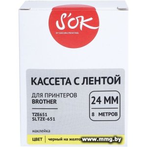 Кассета с лентой S'OK Sakura Printing TZE651