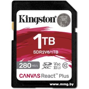 Kingston 1 ТБ Canvas React Plus SDXC 1TB SDR2V6/1TB