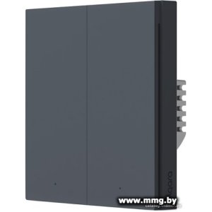 Умный выключатель Aqara Smart Wall Switch H1 двухклавишный c нейтралью (графит) (WS-EUK04-G)
