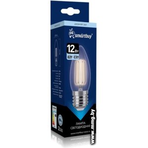Лампа светодиодная SmartBuy SBL-C37F-12-40K-E27