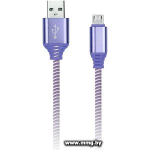 Кабель SmartBuy iK-12NS USB Type-A - microUSB (1 м, фиолетовый)