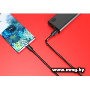 Кабель SmartBuy iK-3112-S25b USB Type-A - USB Type-C (1 м, черный)