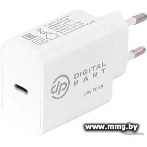 Зарядное устройство Digital Part FC-130 USB Type-C (белый)