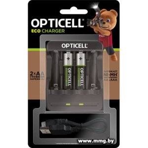 Зарядное устройство Opticell Eco Charger с аккумуляторами AA 2600 mAh 2шт