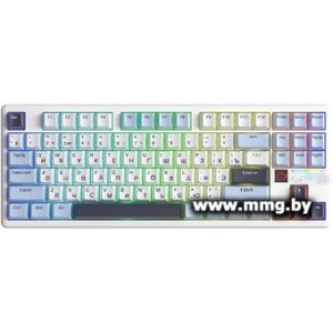 AULA F87Pro V2 (белый/голубой/тёмно-пурпурный, Leobog Star Vector)
