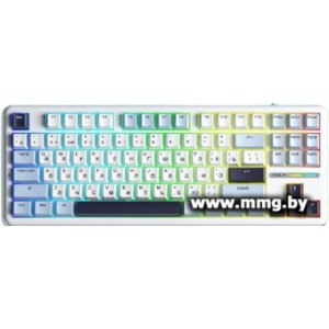 AULA F87 3in1 (белый/голубой/тёмно-пурпурный, Leobog Reaper)