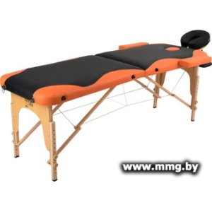 Массажный стол Atlas Sport складной 2-с 60 см деревянный (черно-оранжевый)