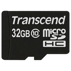 Transcend 32Gb MicroSD Card Class 10 no adapter