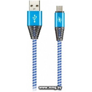 Кабель SmartBuy iK-12HH USB Type-A - microUSB (1 м, синий)