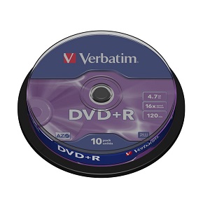 Купить Диск DVD+R Verbatim 4.7Gb 16x (10 шт) (43498) в Минске, доставка по Беларуси