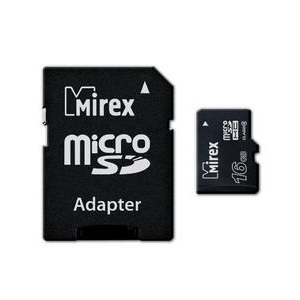 Купить Mirex 16Gb microSDHC 13613-AD10SD16 + adapter в Минске, доставка по Беларуси