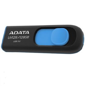 128GB ADATA UV128 (черный/синий) AUV128-128G-RBE