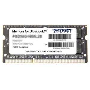 Купить SODIMM-DDR3 4GB PC3-12800 Patriot PSD34G1600L2S в Минске, доставка по Беларуси