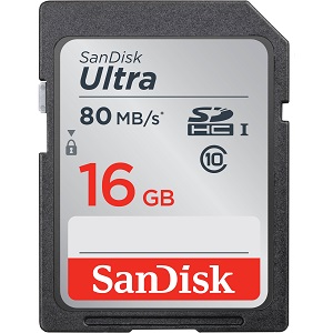 Купить SanDisk 16Gb SDHC SDSDUNC-016G-GN6IN в Минске, доставка по Беларуси