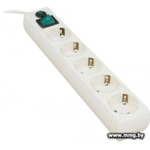Гарнизон 5 розеток, белый, 1.4 м (EHLW-5)