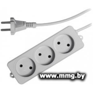 Купить Гарнизон 3 розетки, белый, 2 м (EL-NL3-W-2) в Минске, доставка по Беларуси