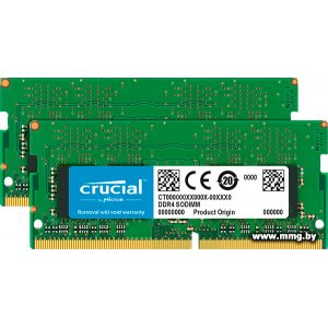 Купить SODIMM-DDR4 2x8Gb PC17000 Crucial CT2K8G4SFD8213 в Минске, доставка по Беларуси