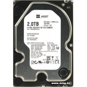 Купить 2000Gb HGST Ultrastar 7K2 (HUS722T2TALA604) в Минске, доставка по Беларуси