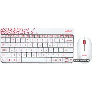 Купить Logitech MK240 Nano (920-008212) (белый/крас) в Минске, доставка по Беларуси