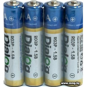 Купить Батарейка Dialog AAA 4 шт. [R03P-4S] в Минске, доставка по Беларуси