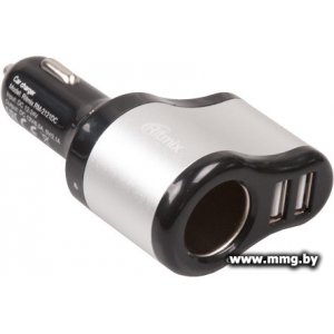 Автозарядка Ritmix RM-2121DC (черный/серебристый)